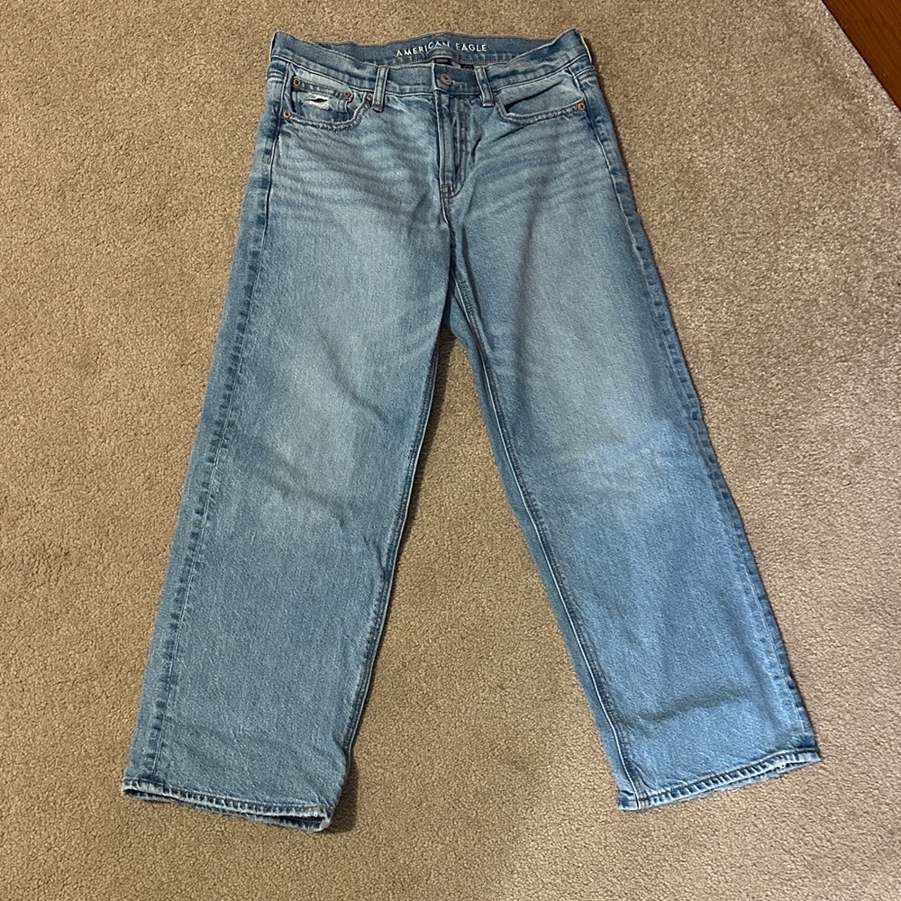 American Eagle Outfitters Men's Light Blue Straight Jeans